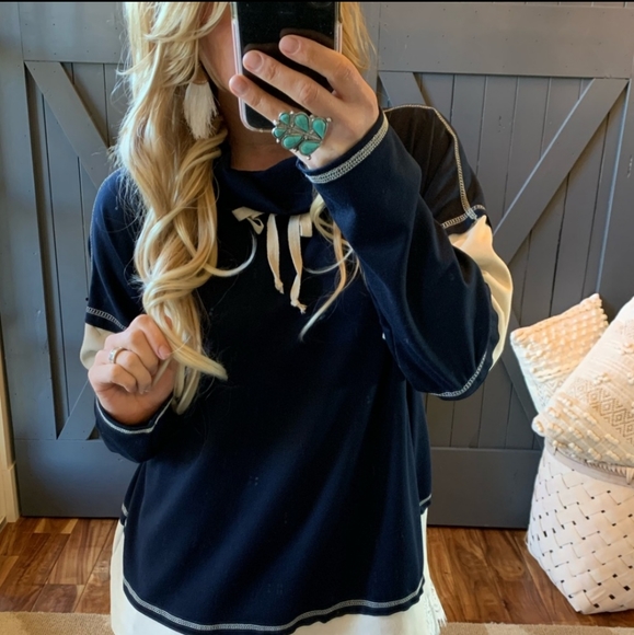 Cozy Mock Neck Tunic Sweatshirt Plus Size - Picture 5 of 6